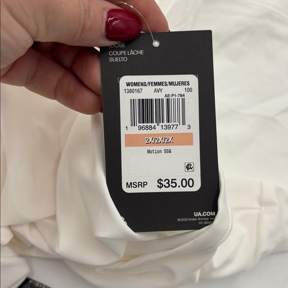 Under Armour Motion Short Sleeve Tee in White - Picture 6 of 7